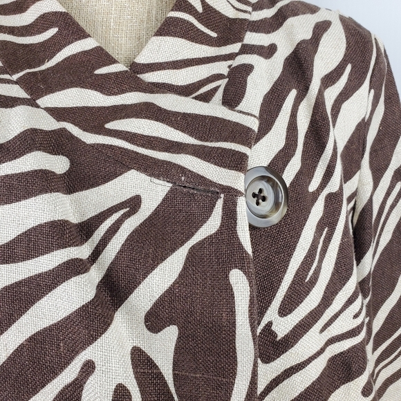 MICHAEL Kors Women poncho cape 100% linen size 14P - Picture 8 of 13